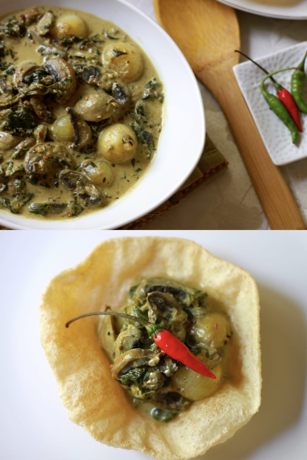 Spinach Mushroom 1