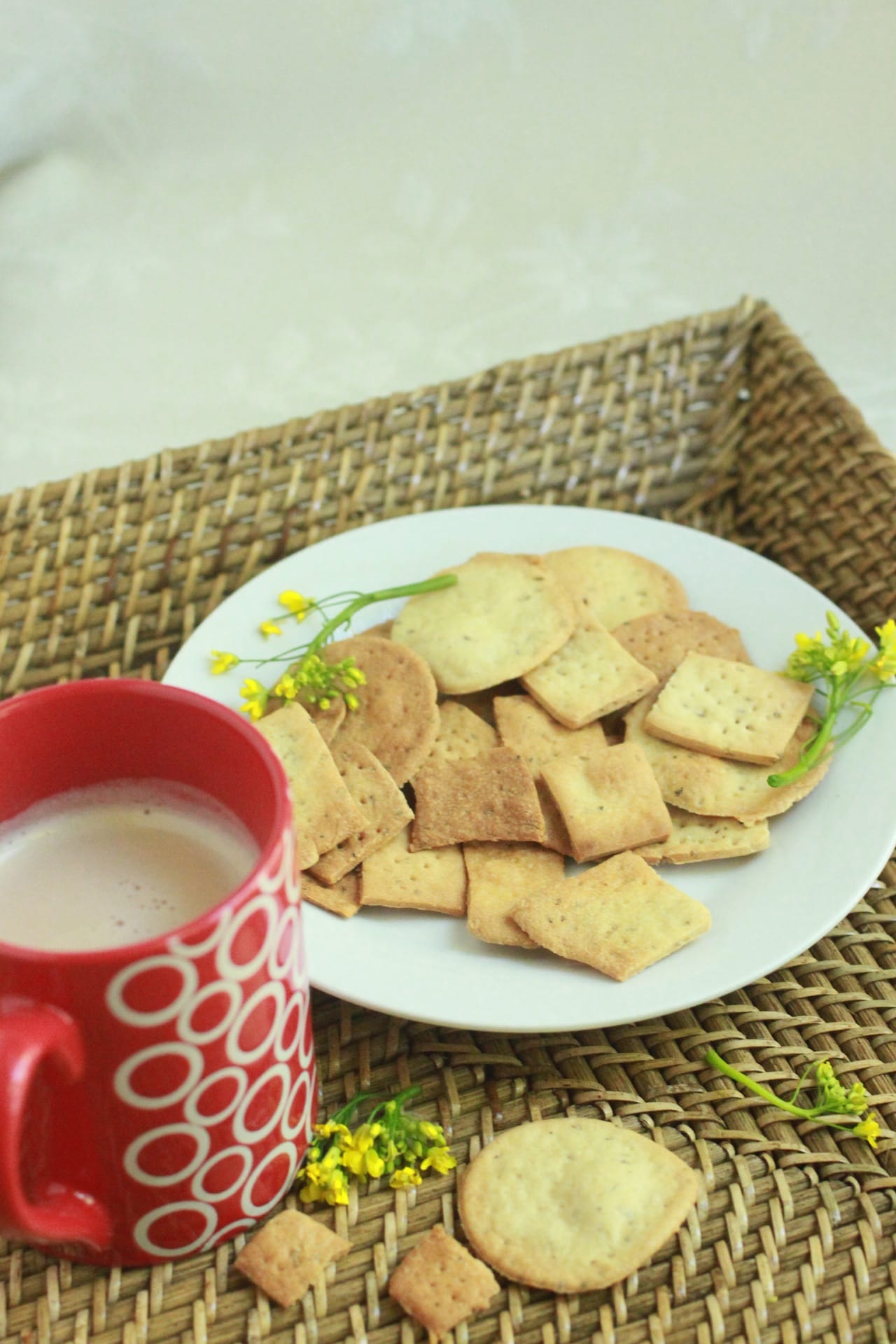 Whole Wheat Carom Seed Crackers 6