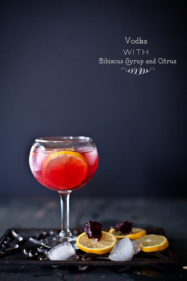 Vodka with hibiscus and citrus @ Sunshine and Smile