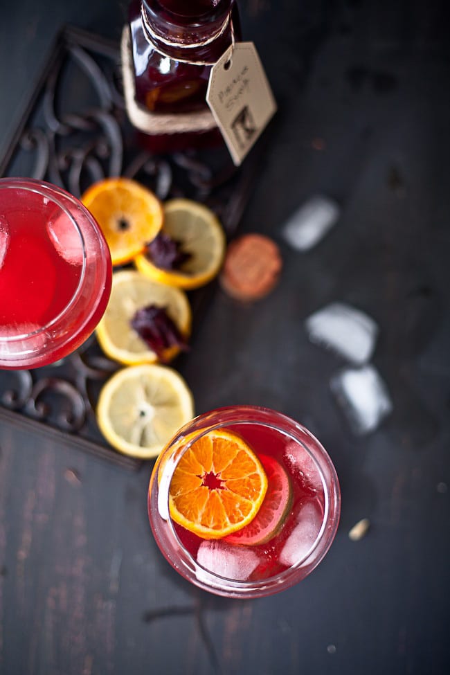 Vodka with hibiscus and citrus @ Sunshine and Smile