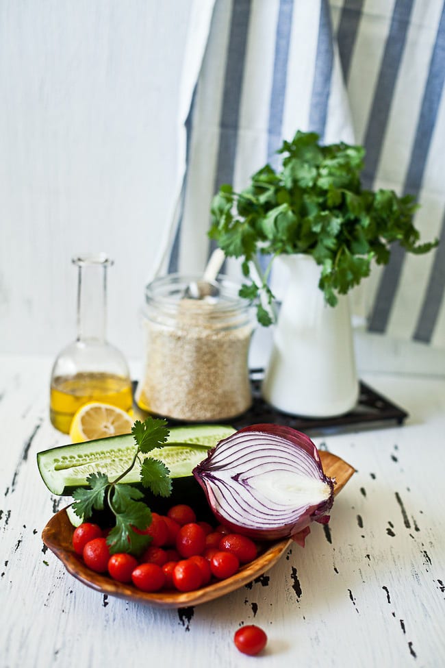 veggies for Quinoa Tabouleh | Sunshine and Smile #tabouleh #salad #quinoa