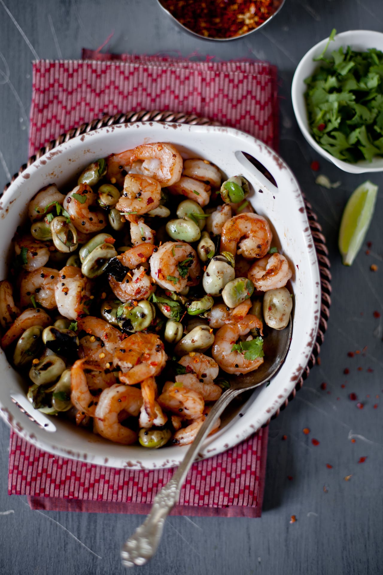 Fava Beans & Shrimp Taco With Mustard Sriracha Aioli | Playful Cooking