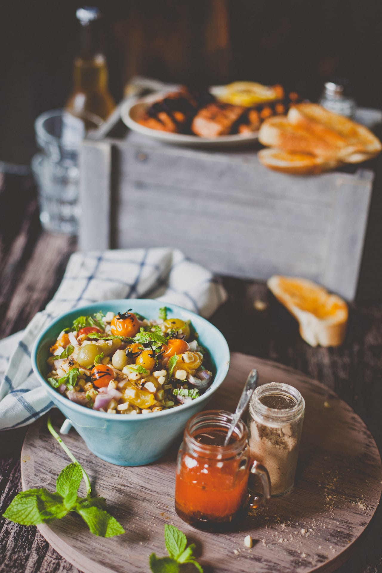 Grilled Corn and Heirloom Tomatoes Salad | Playful Cooking