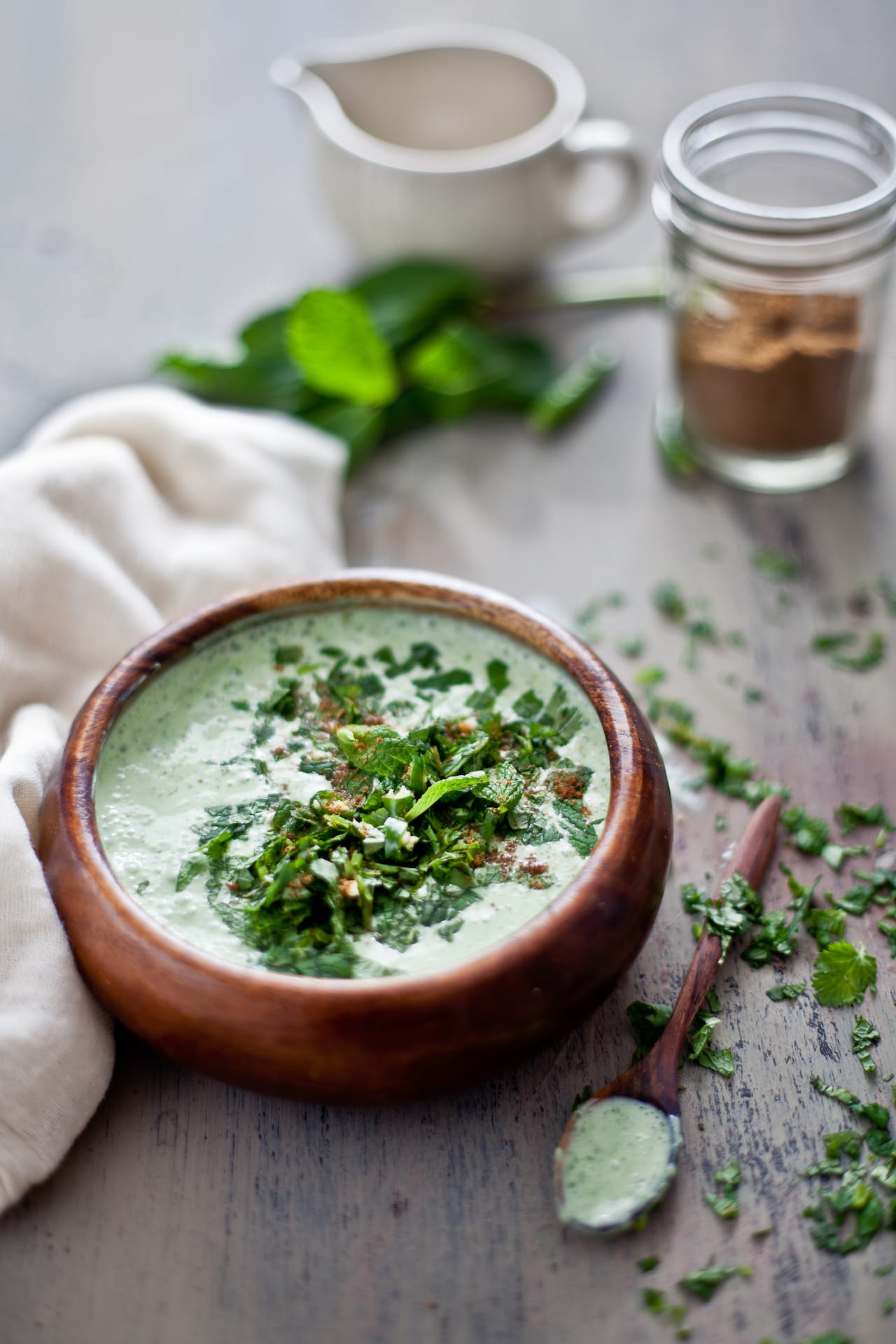 Mint - Cilantro Yogurt Chutney | Playful Cooking