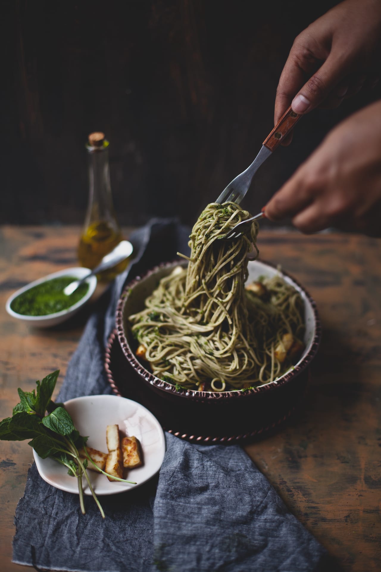 Soba Noodle With Chimichurri And Paneer | Playful Cooking