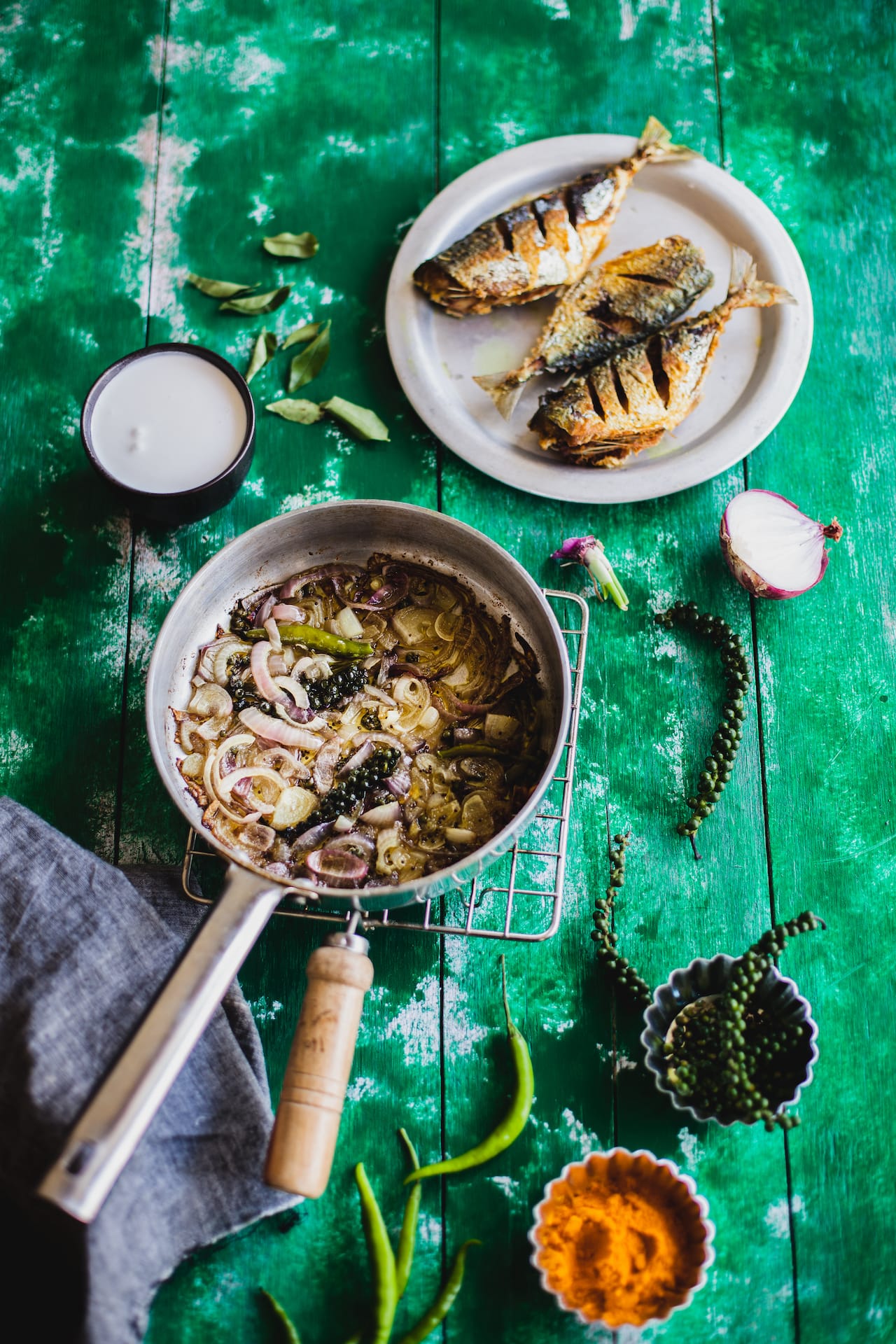 Mackerel with fresh peppercorn and coconut milk | Playful Cooking