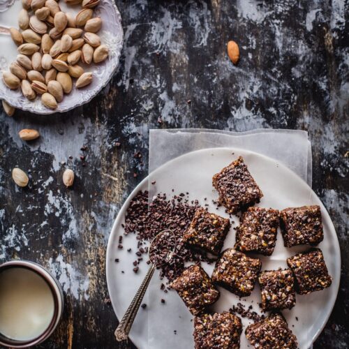 Date And Nuts Energy Bars With Cocoa Nibs | Playful Cooking