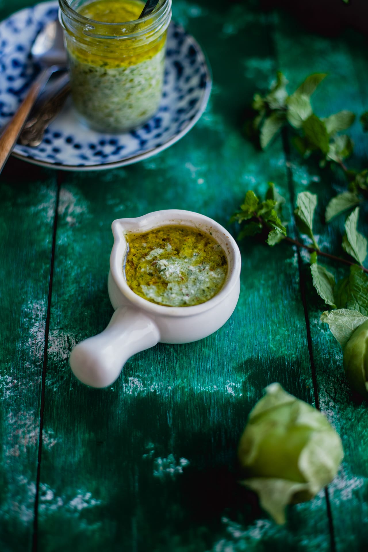 Fruity Couscous Salad with Tomatillo Sauce | Playful Cooking