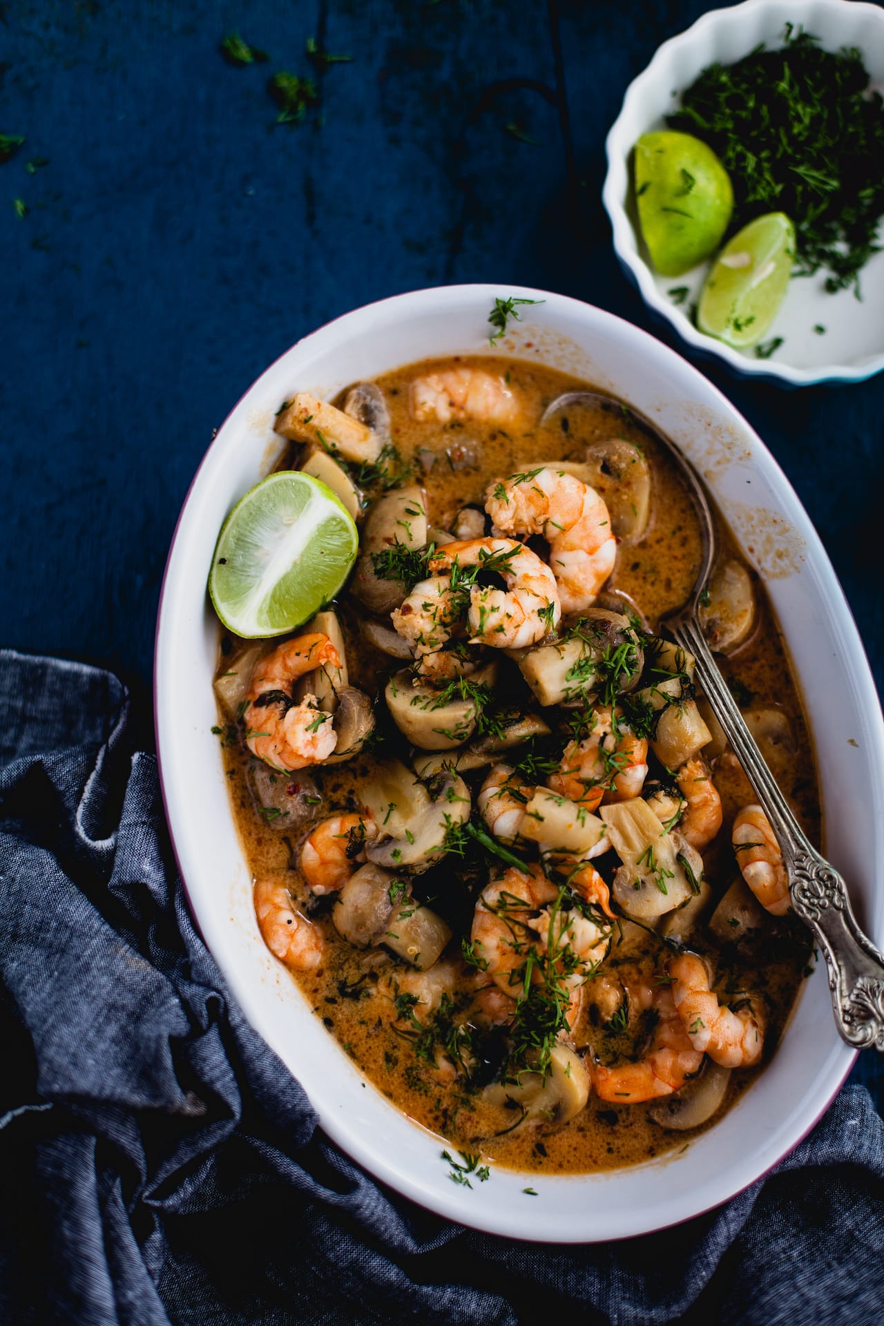 Shrimp and Mushroom in Ginger Lemon Sauce - Playful Cooking