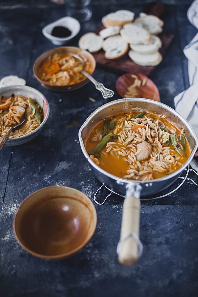 Fish And Orzo Coconut Soup | Playful Cooking