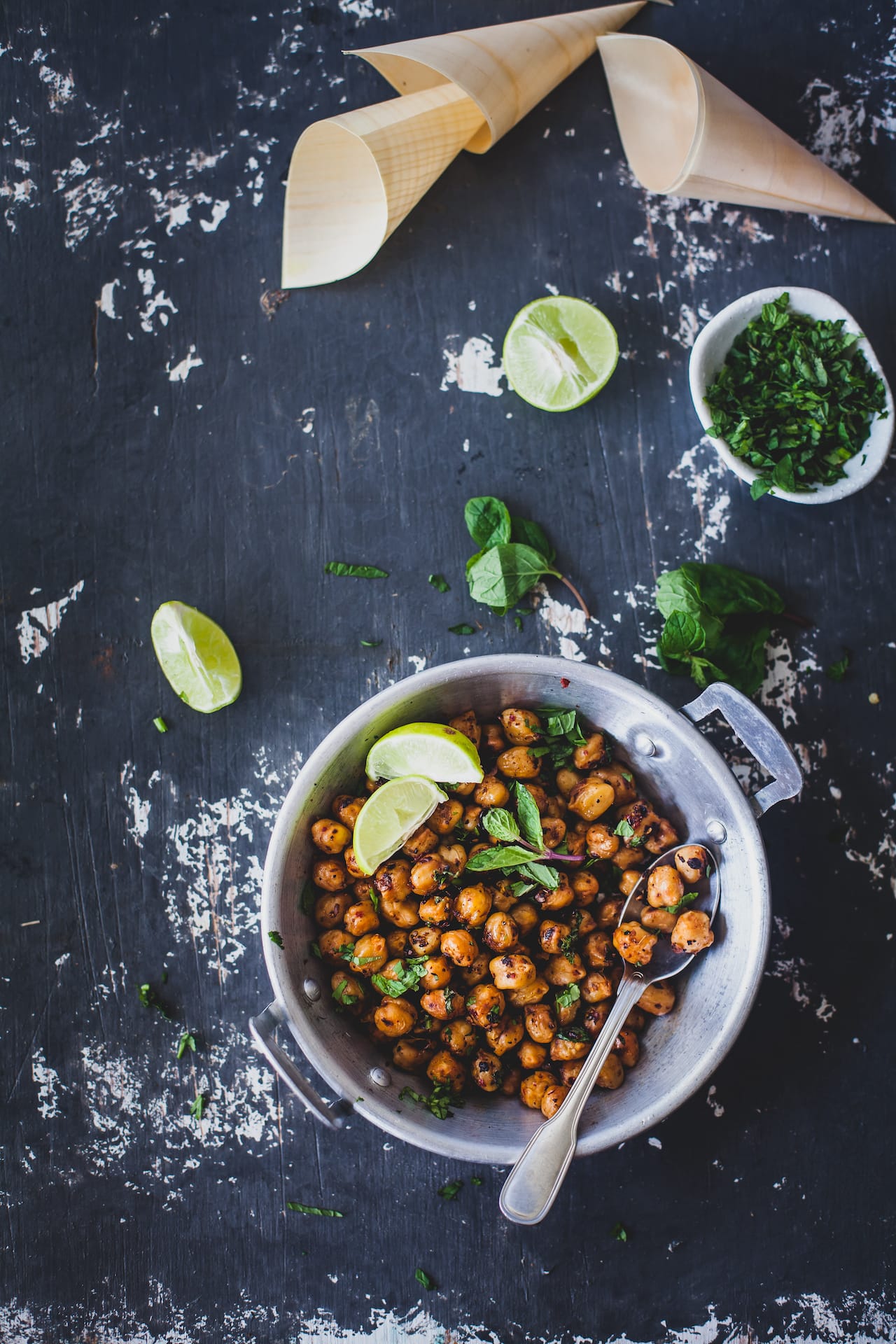 Garlic Chili Roasted Chickpeas | Playful Cooking