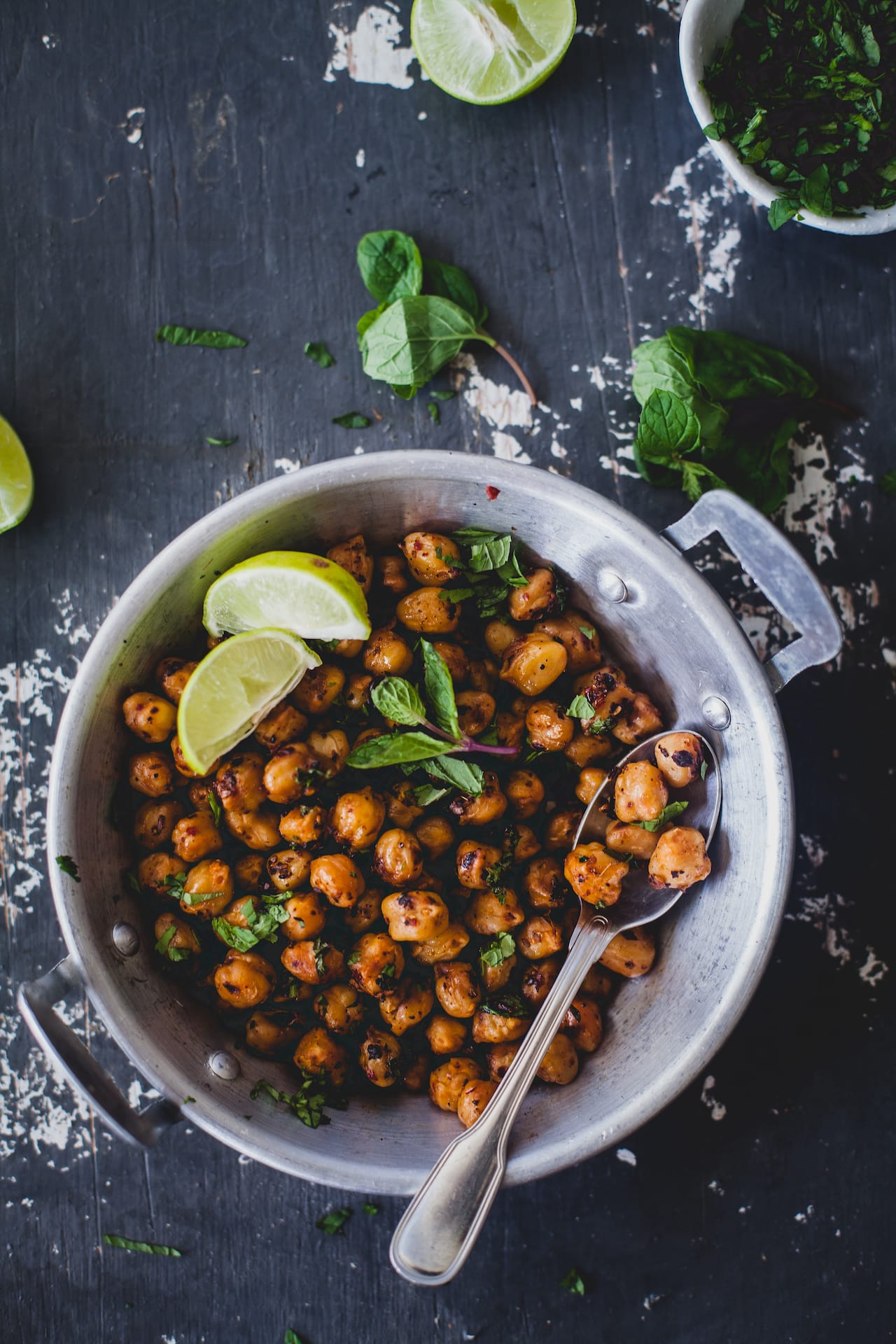 Garlic Chili Roasted Chickpeas | Playful Cooking