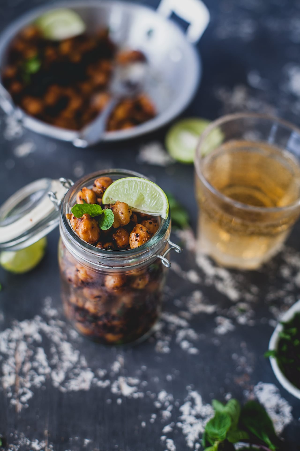 Garlic Chili Roasted Chickpeas | Playful Cooking