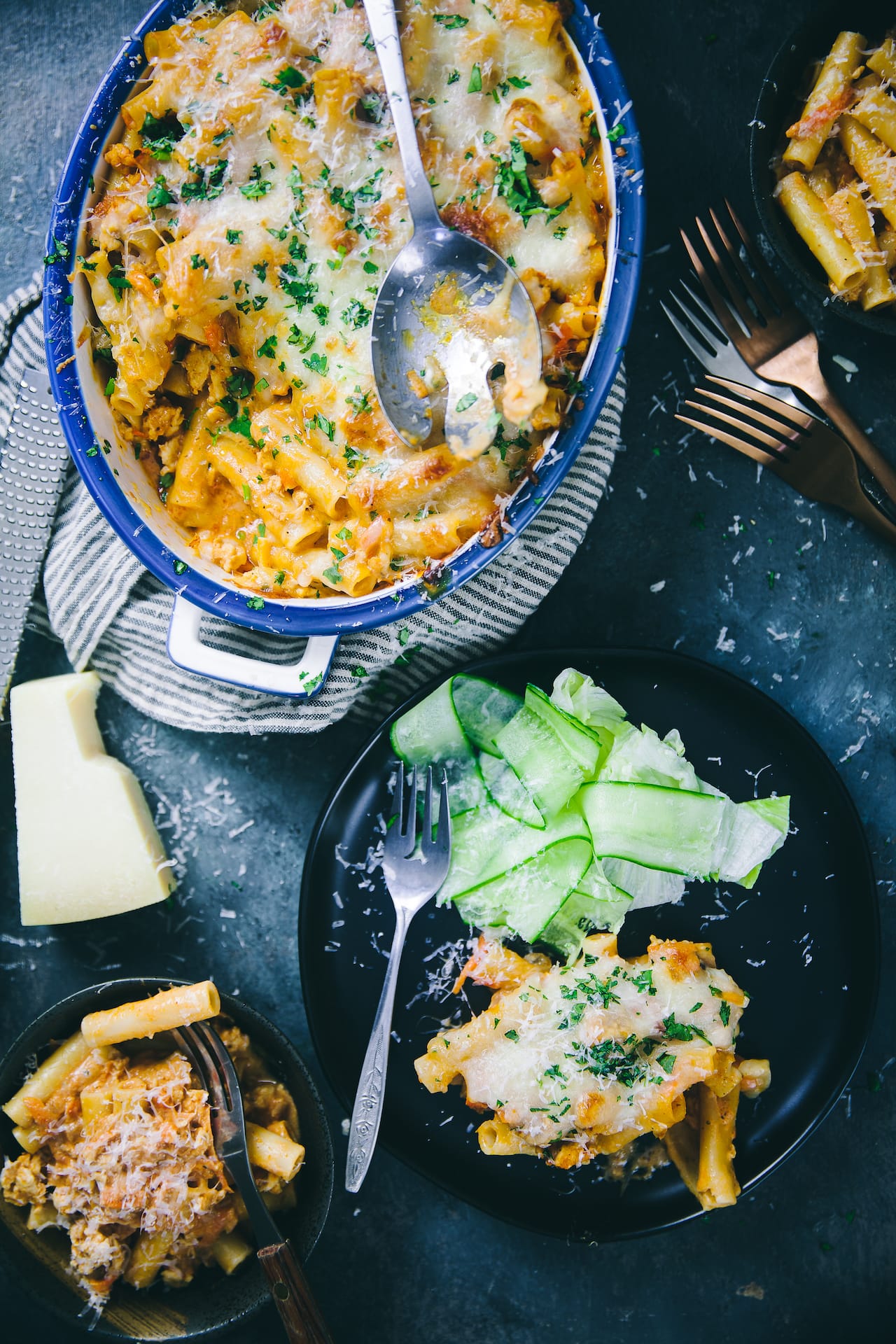 Chicken Bolognese Baked Ziti | Playful Cooking