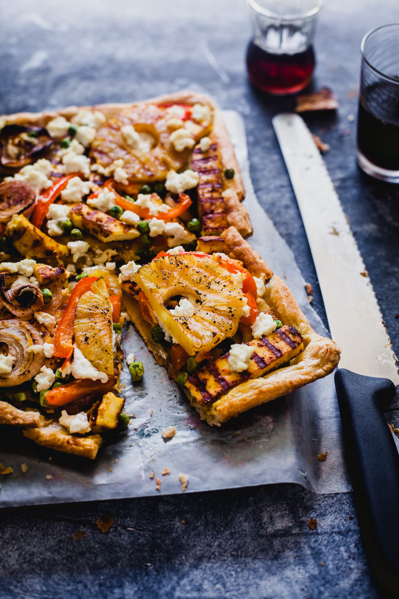 Grilled Paneer and Pineapple Tart | Playful Cooking