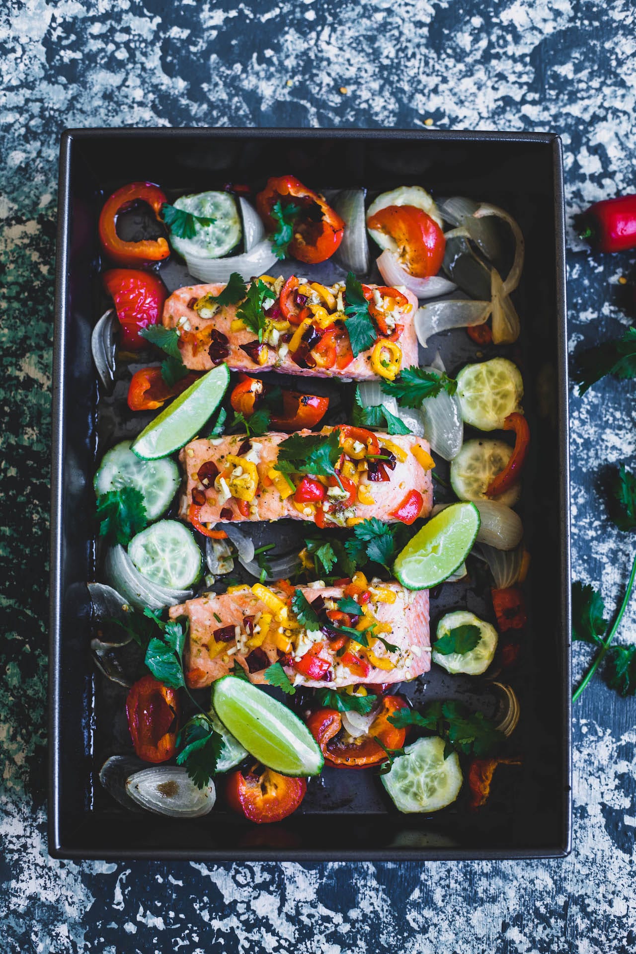 Chili Lime Baked Salmon | Playful Cooking