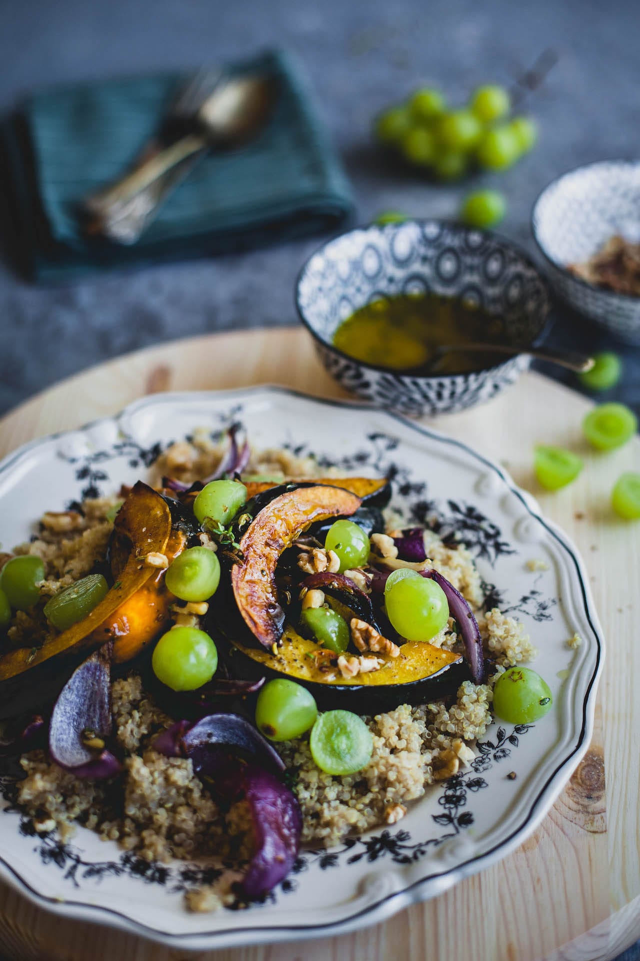 Fennel Roasted Acorn Squash With Quinoa | Playful Cooking