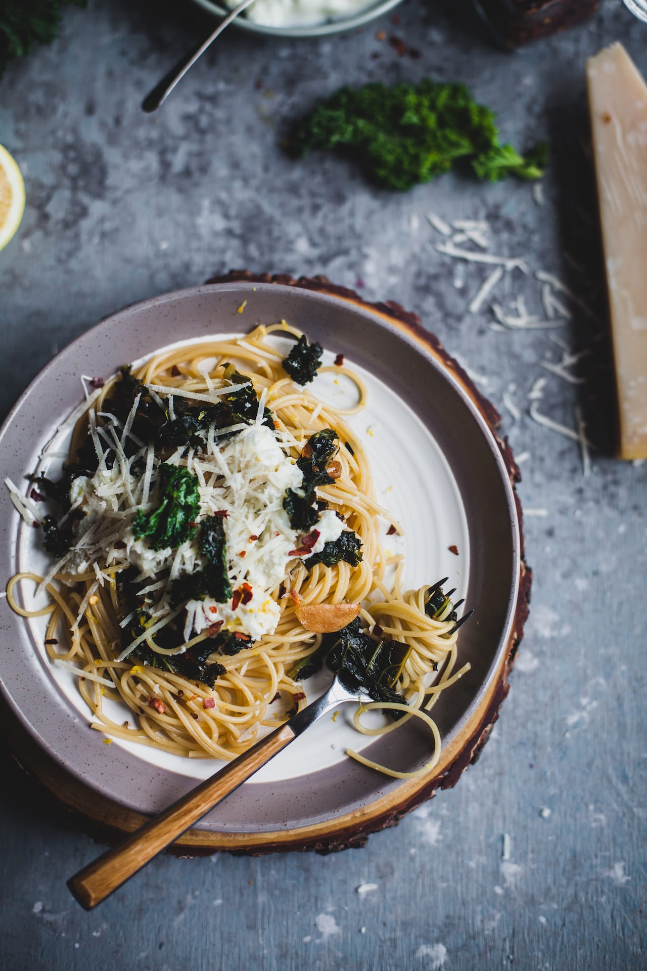 Spaghetti With Kale and Ricotta | Playful Cooking