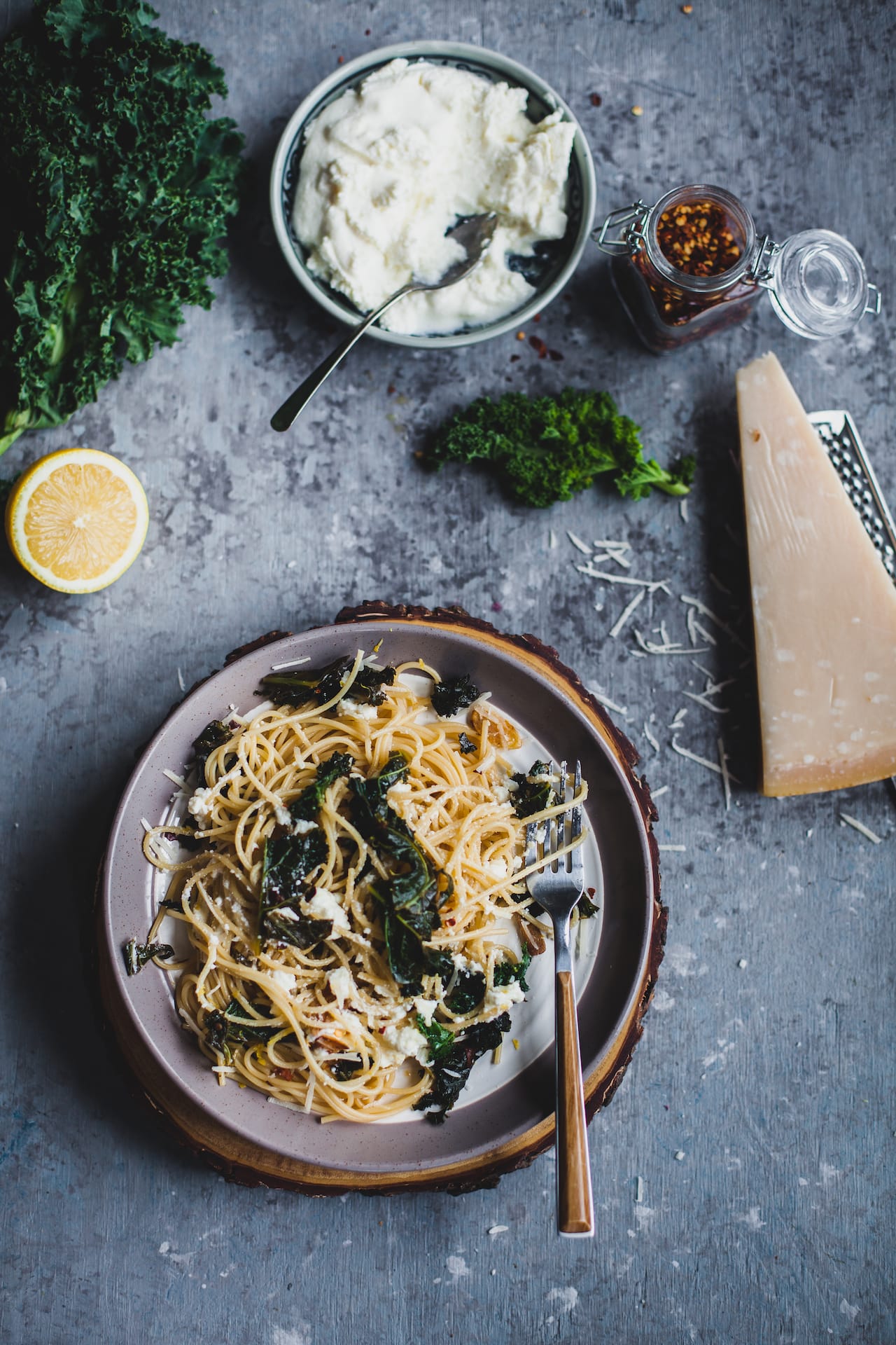 Spaghetti With Kale and Ricotta | Playful Cooking