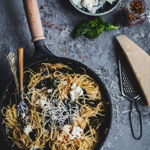 Spaghetti With Kale and Ricotta | Playful Cooking