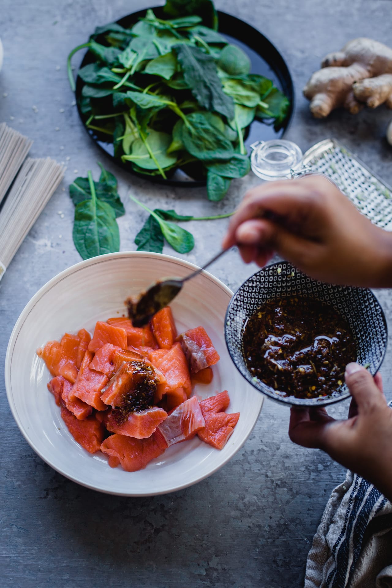 Soba Noodles With Salmon | Playful Cooking