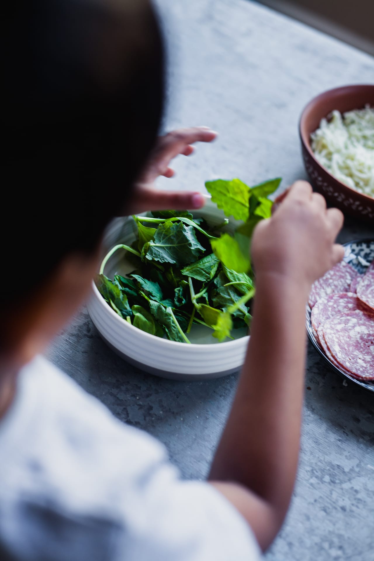 Spinach Kale Salami Pizza | Playful Cooking