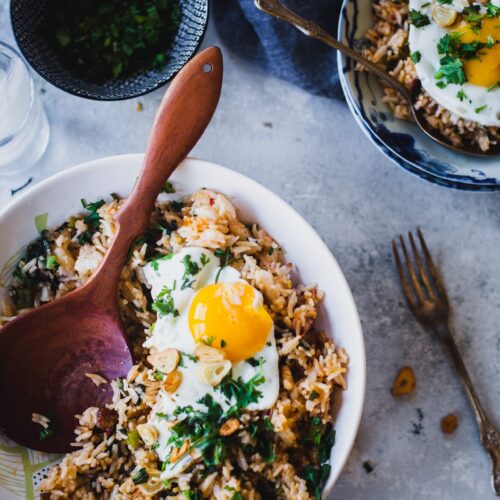 Garlic Swiss Chard Fried Rice | Playful Cooking