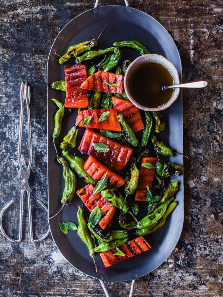 Grilled Watermelon and Shishito Peppers | Playful Cooking