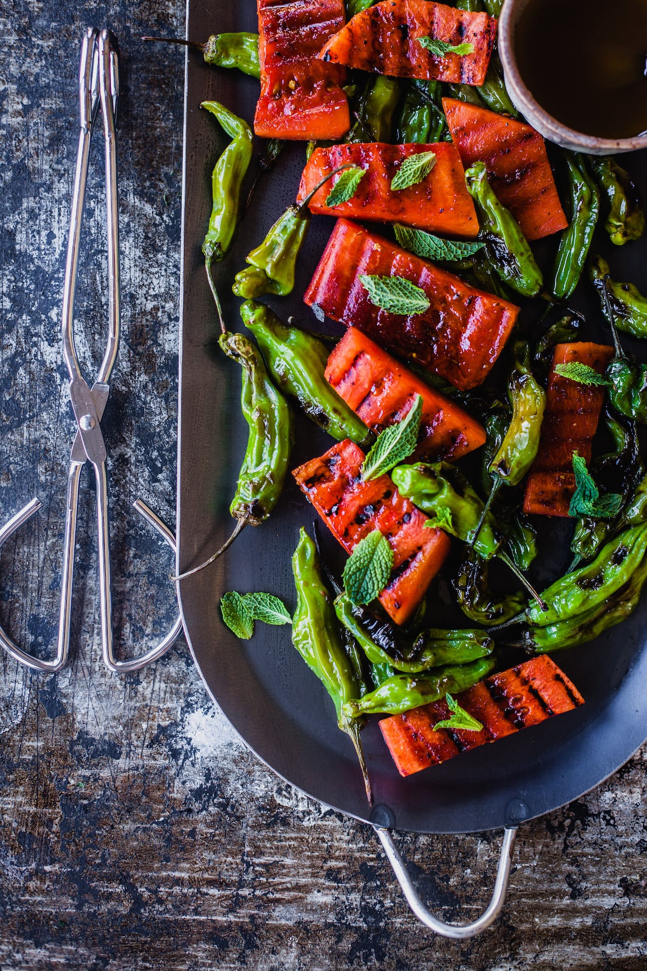 Grilled Watermelon and Shishito Peppers | Playful Cooking