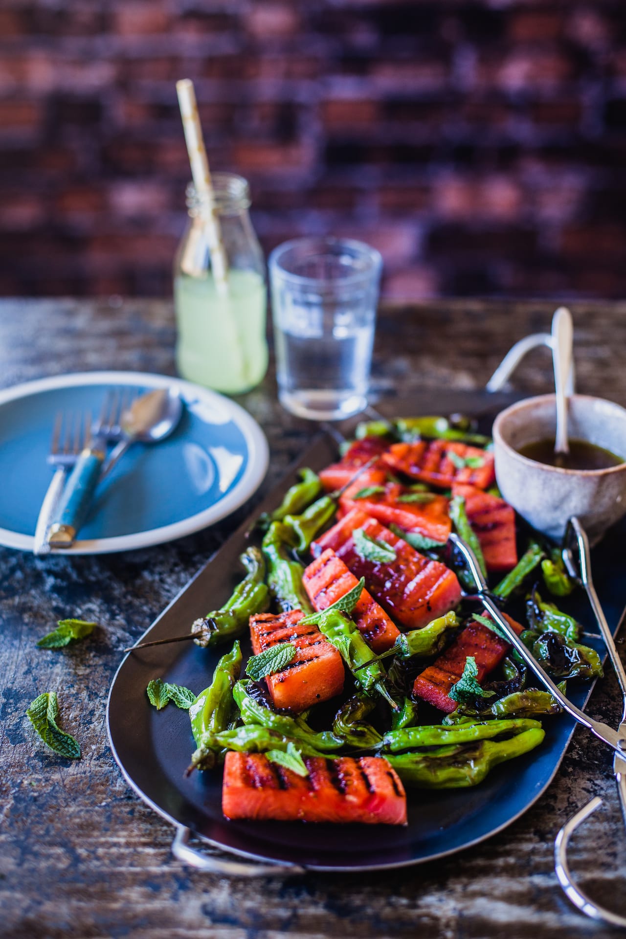 Grilled Watermelon and Shishito Peppers | Playful Cooking