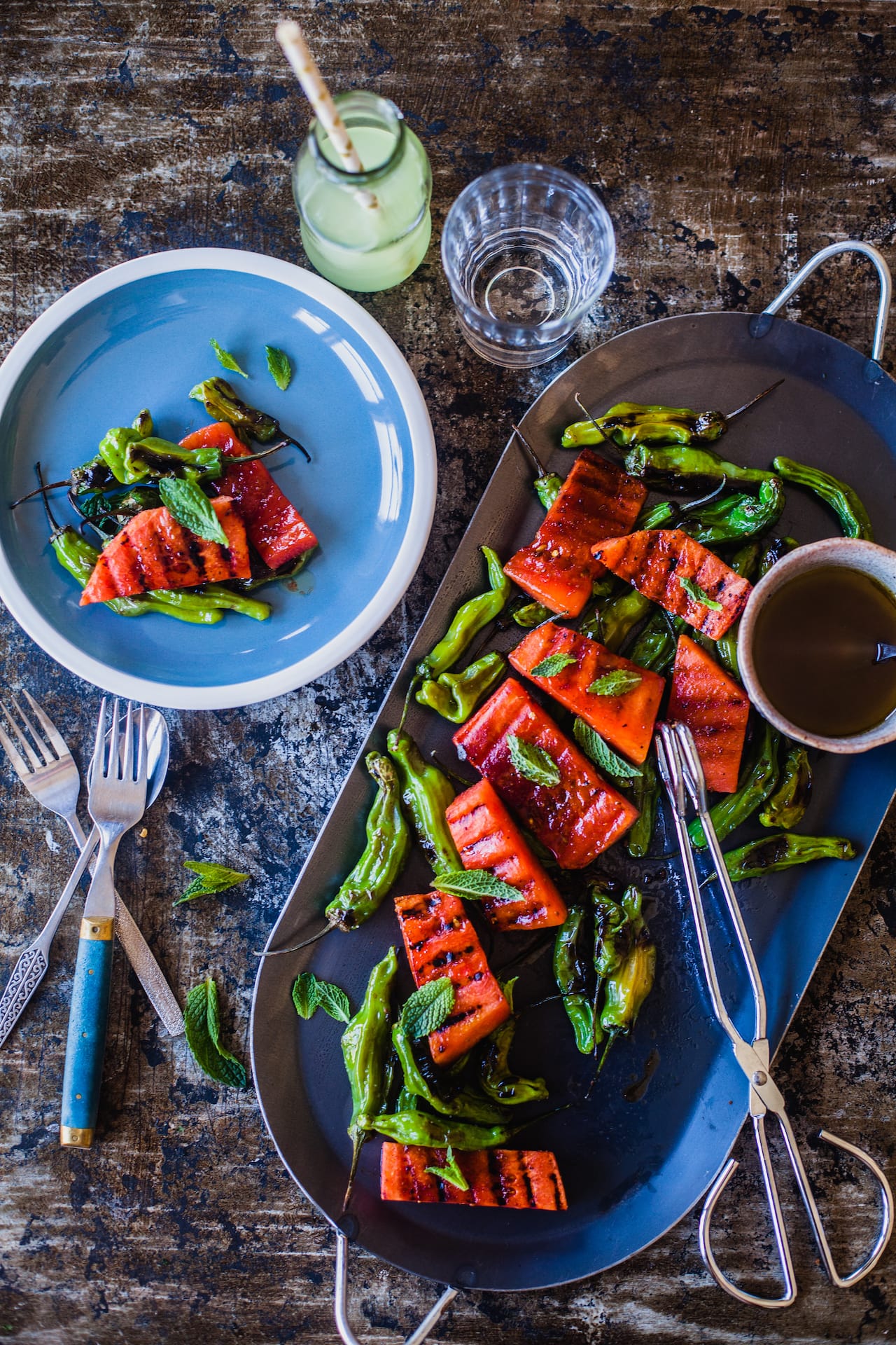 Grilled Watermelon and Shishito Peppers | Playful Cooking