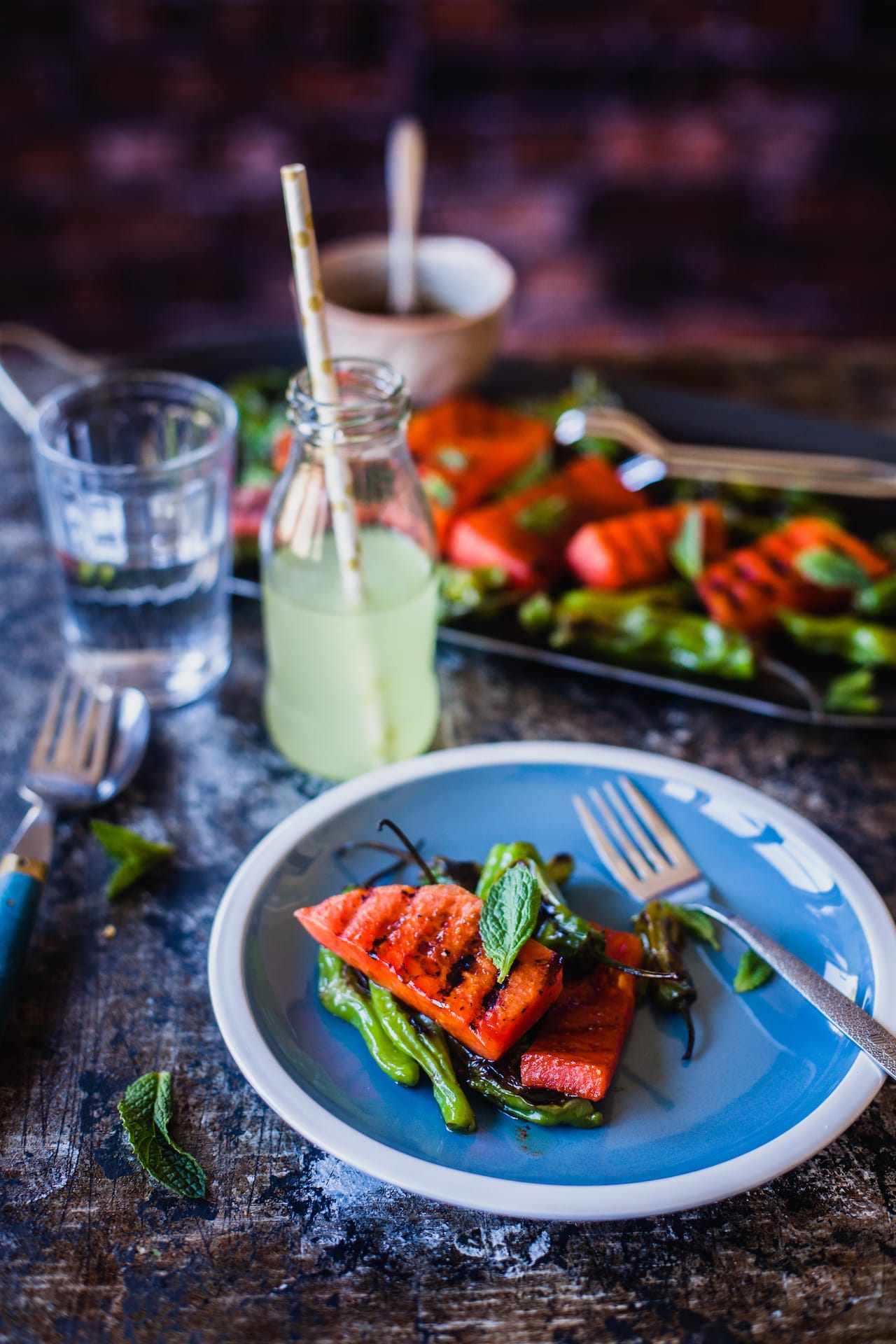 Grilled Watermelon and Shishito Peppers | Playful Cooking