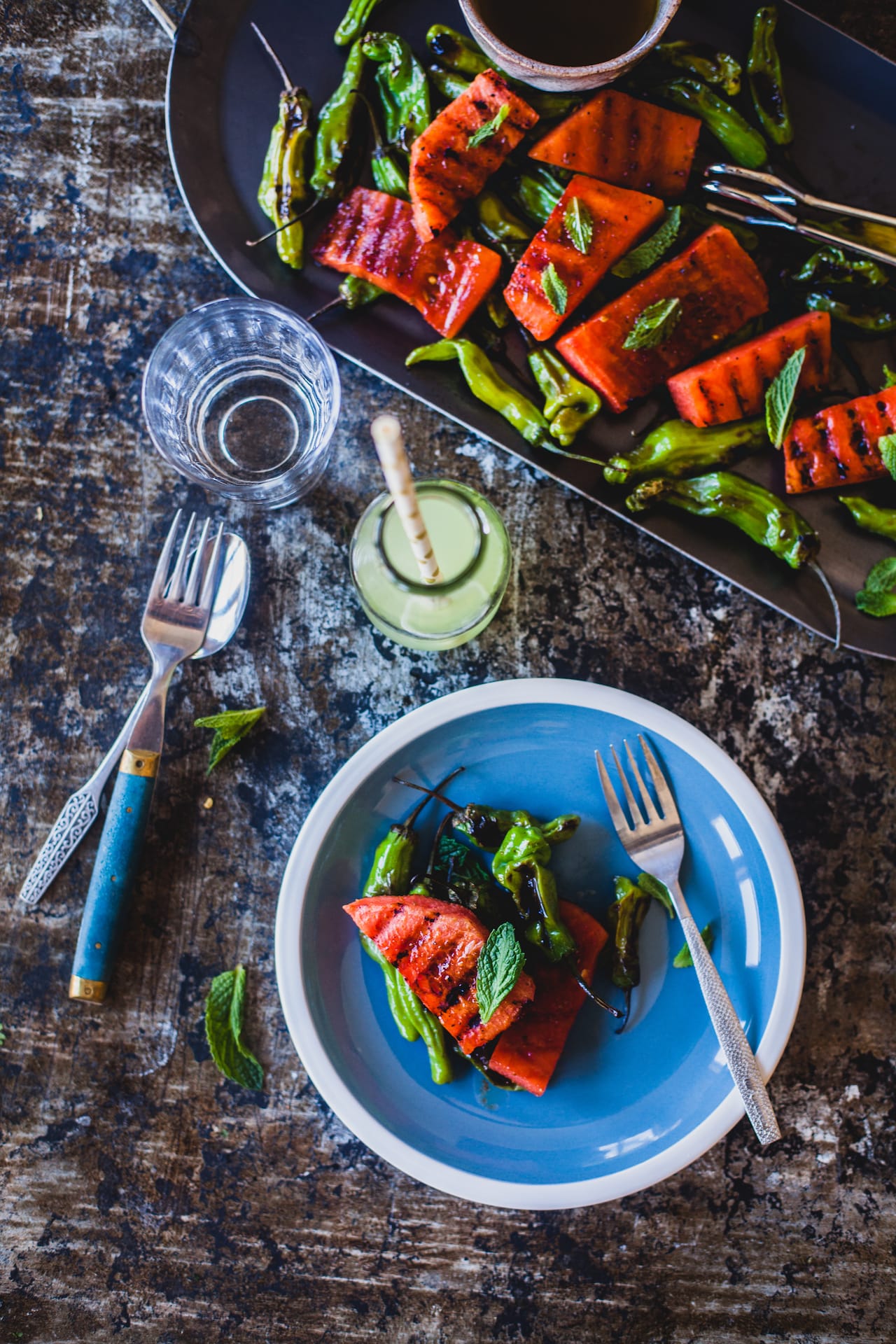 Grilled Watermelon and Shishito Peppers | Playful Cooking