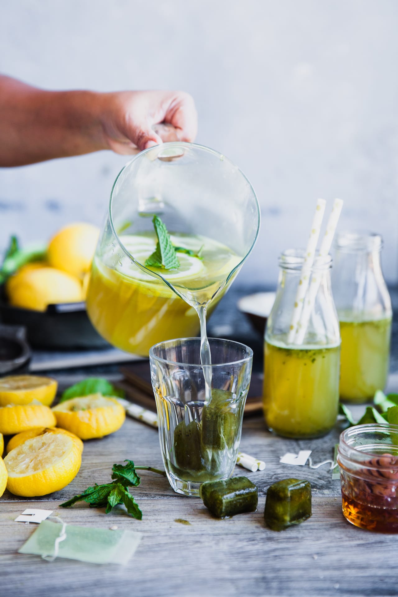 Green Tea Mint Lemonade | Playful Cooking
