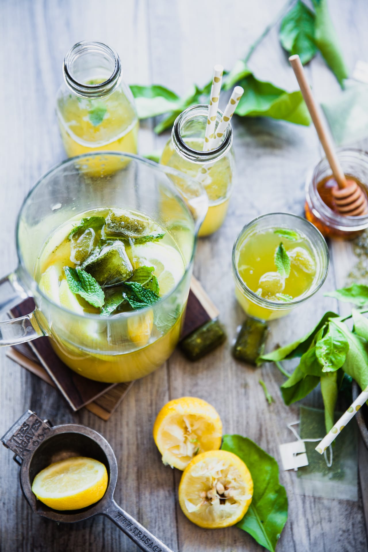 Green Tea Mint Lemonade | Playful Cooking