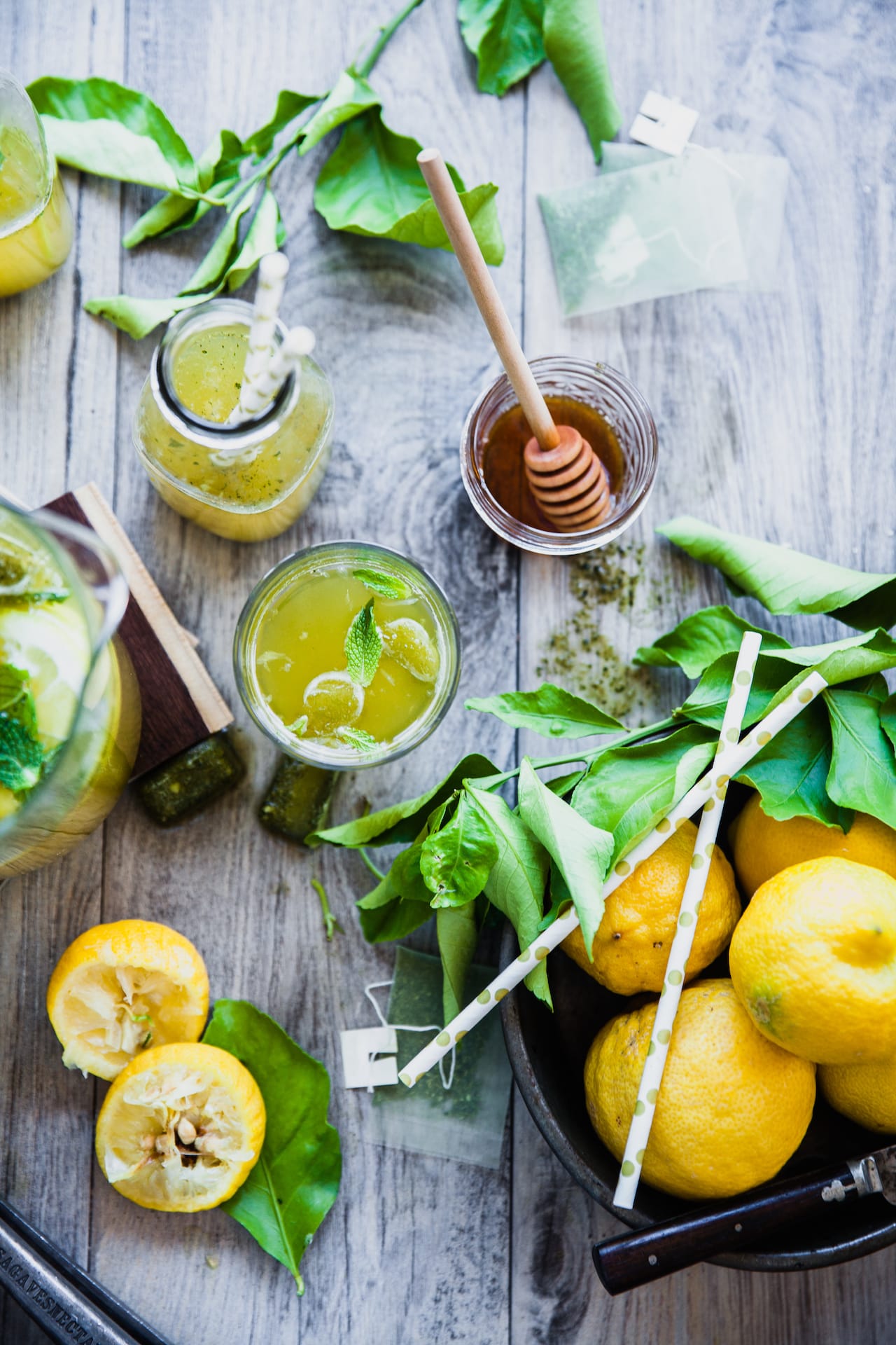 Green Tea Mint Lemonade | Playful Cooking