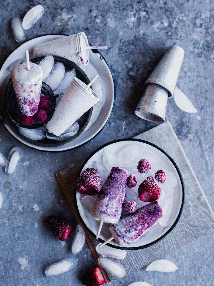 Instant Berry Kulfi (Instant Berry Creamsicles) | Playful Cooking