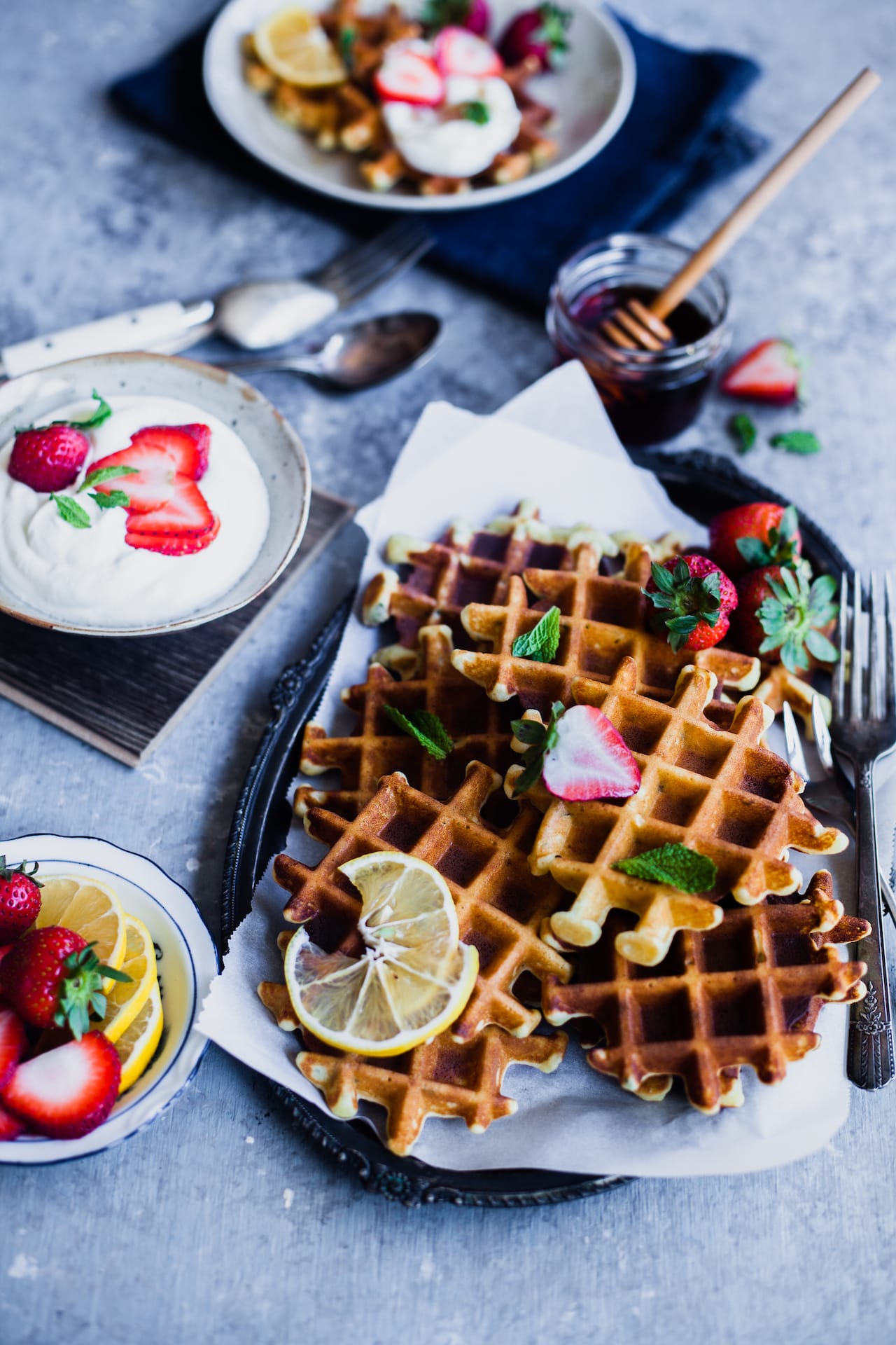 Almond Lemon Waffles | Playful Cooking