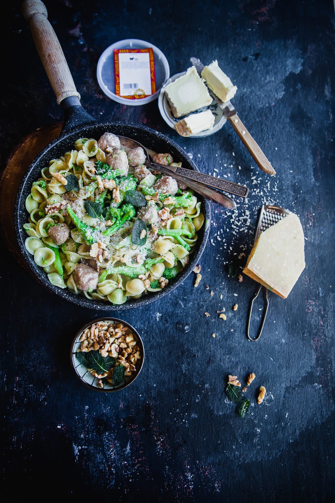 Orecchiette With Sausage, Broccoli And Goat Cheese | Playful Cooking