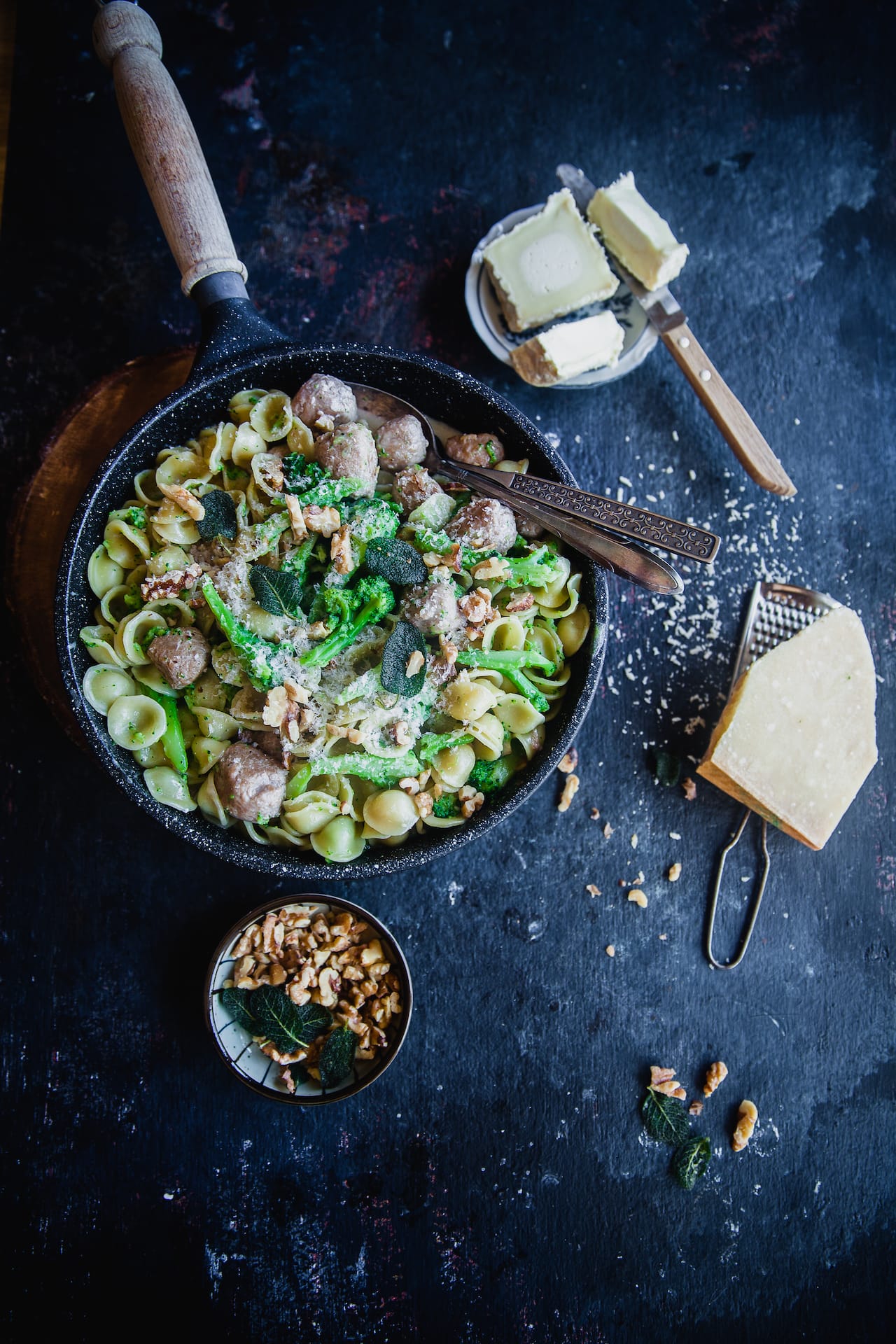 Orecchiette With Sausage, Broccoli And Goat Cheese | Playful Cooking