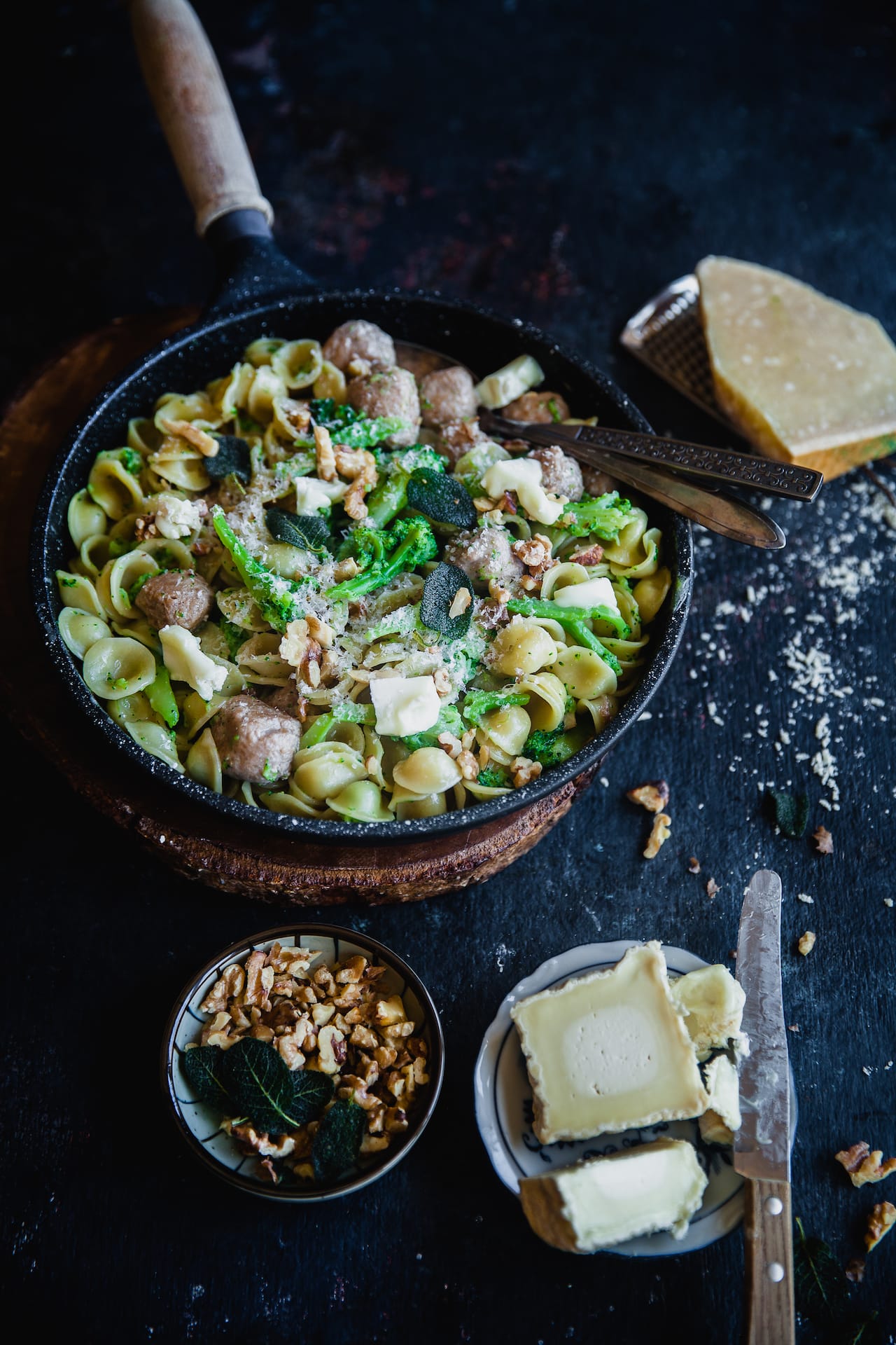 Orecchiette With Sausage, Broccoli And Goat Cheese | Playful Cooking