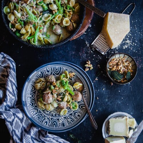 Orecchiette With Sausage, Broccoli And Goat Cheese | Playful Cooking