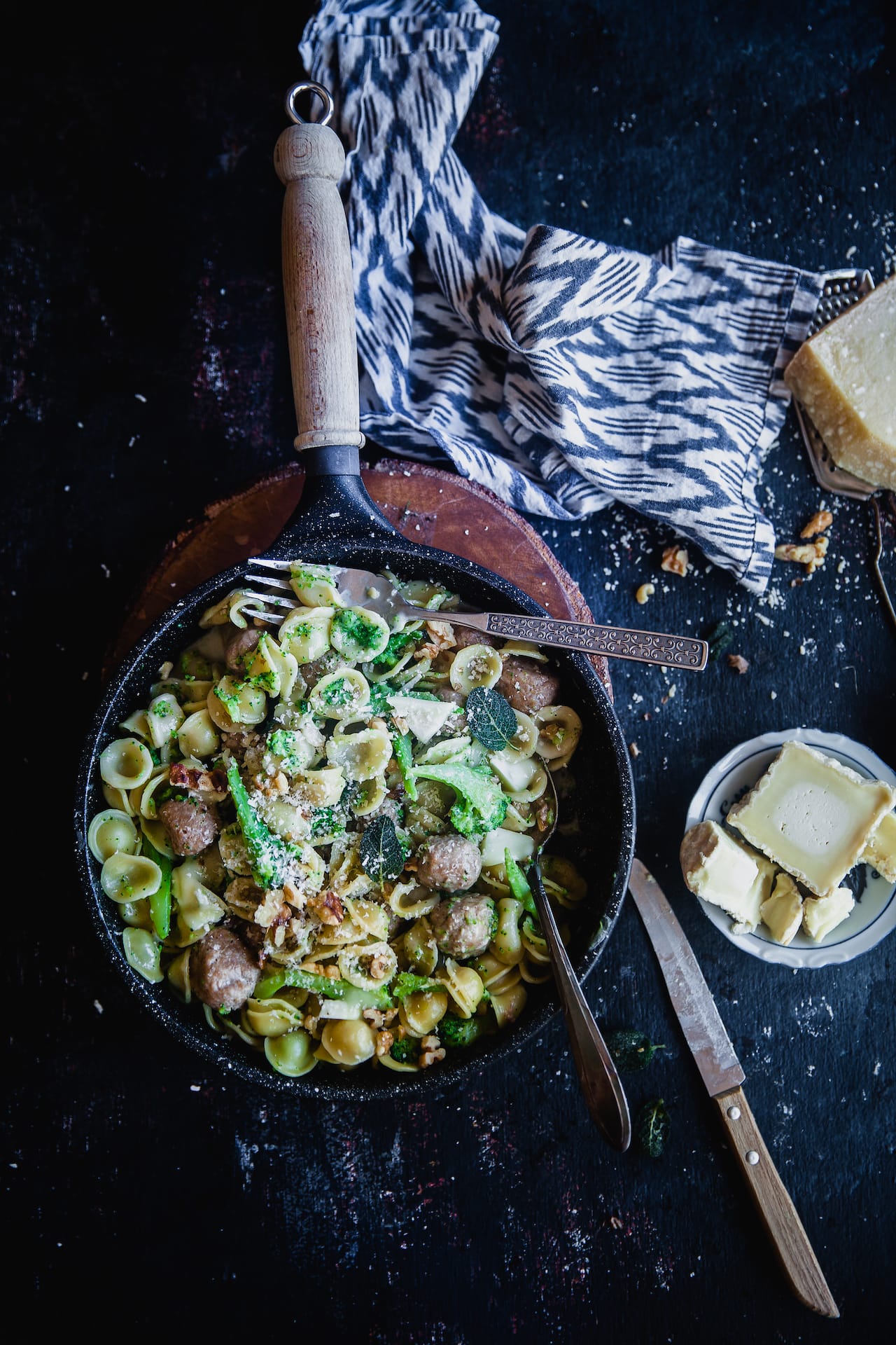 Orecchiette With Sausage, Broccoli And Goat Cheese | Playful Cooking