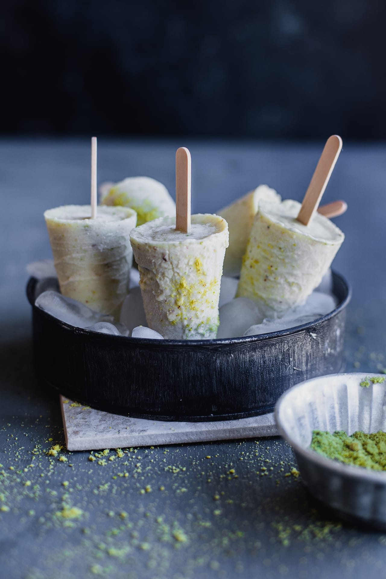 Malai Pista Kulfi (Pistachio Creamsicle) | Playful Cooking