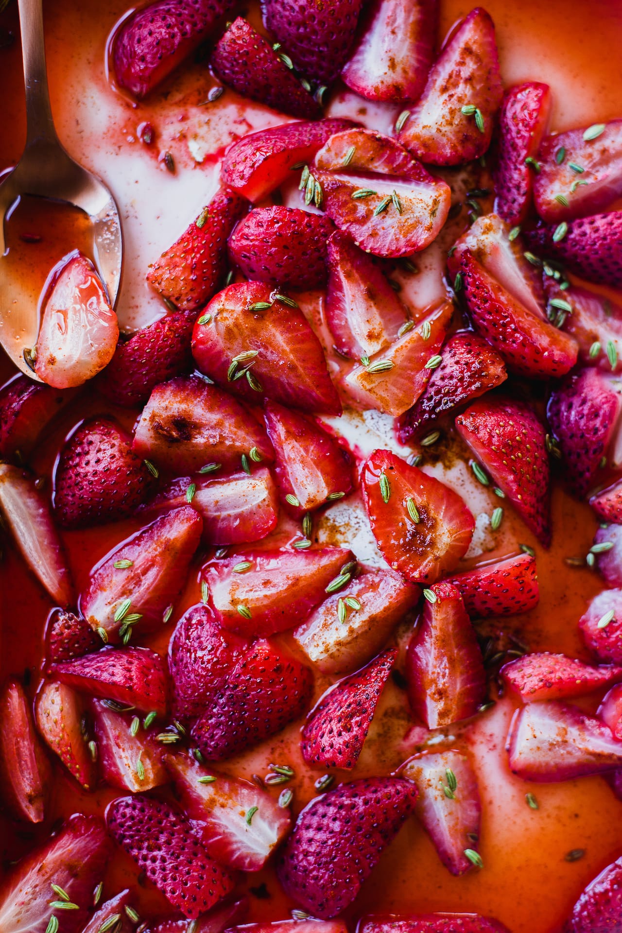 Fennel Roasted Strawberries Labneh Crostini Playful Cooking