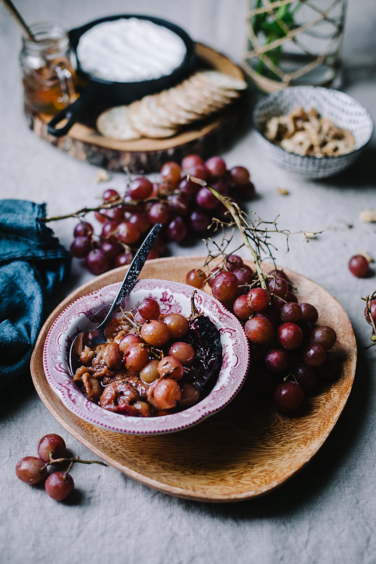 Grape Chutney on Baked Brie | Playful Cooking