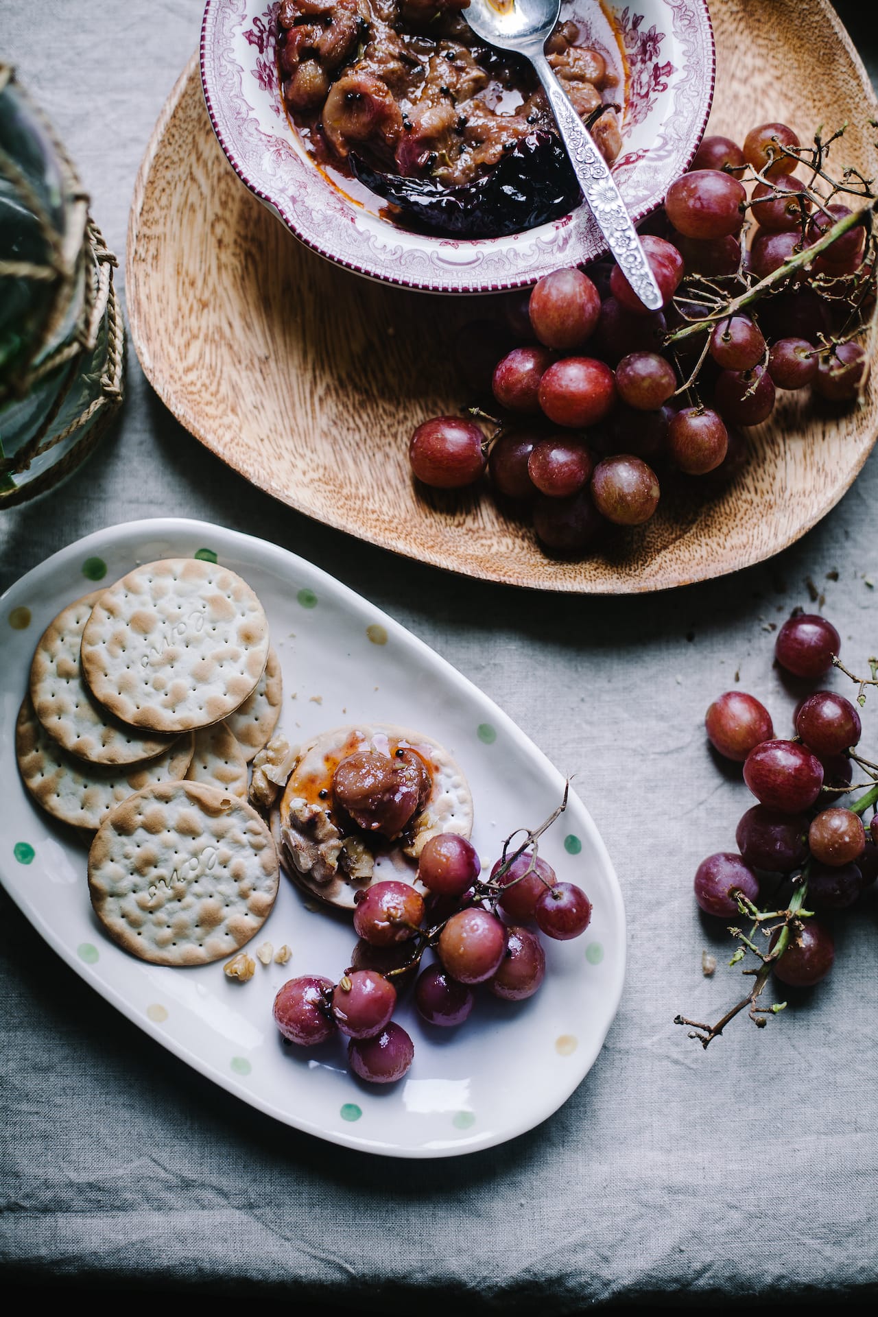 Grape Chutney on Baked Brie | Playful Cooking