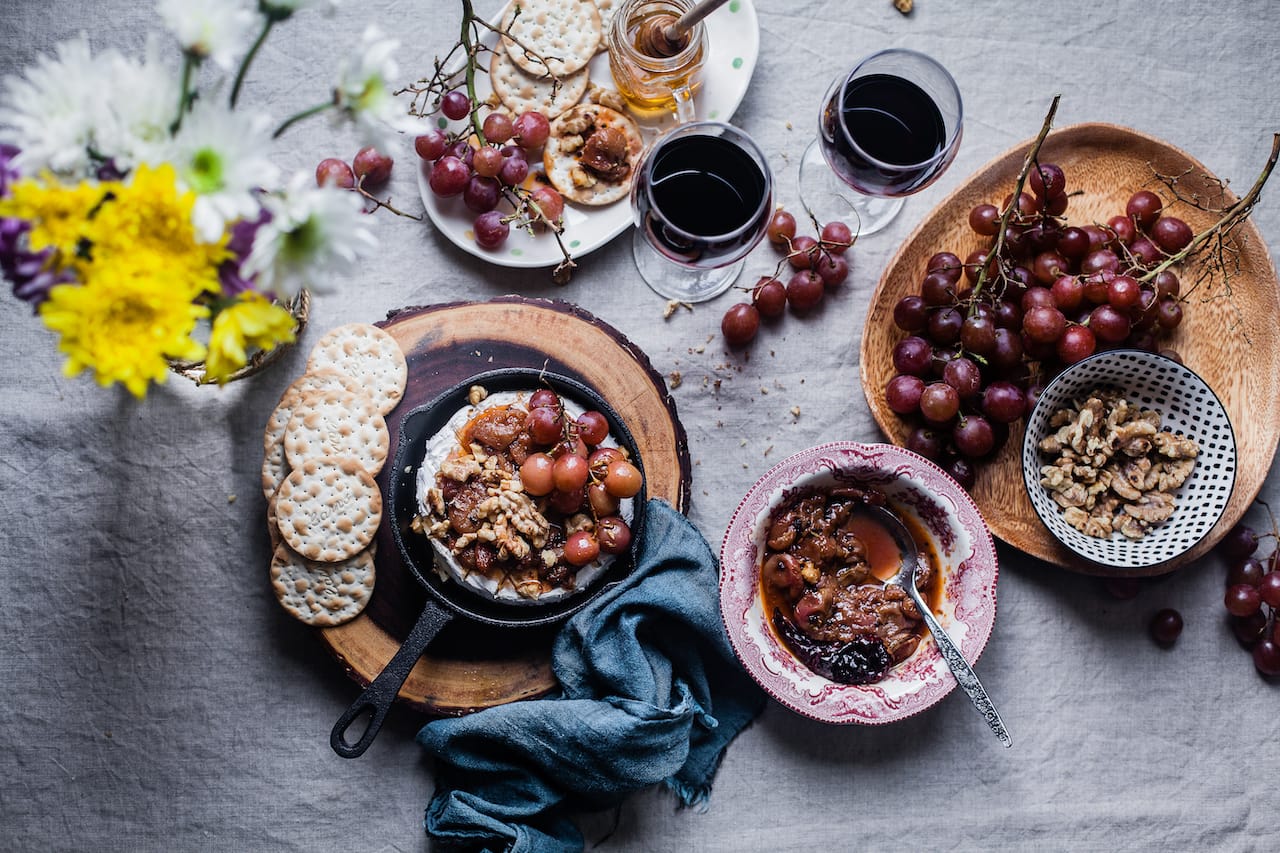 Grape Chutney on Baked Brie | Playful Cooking