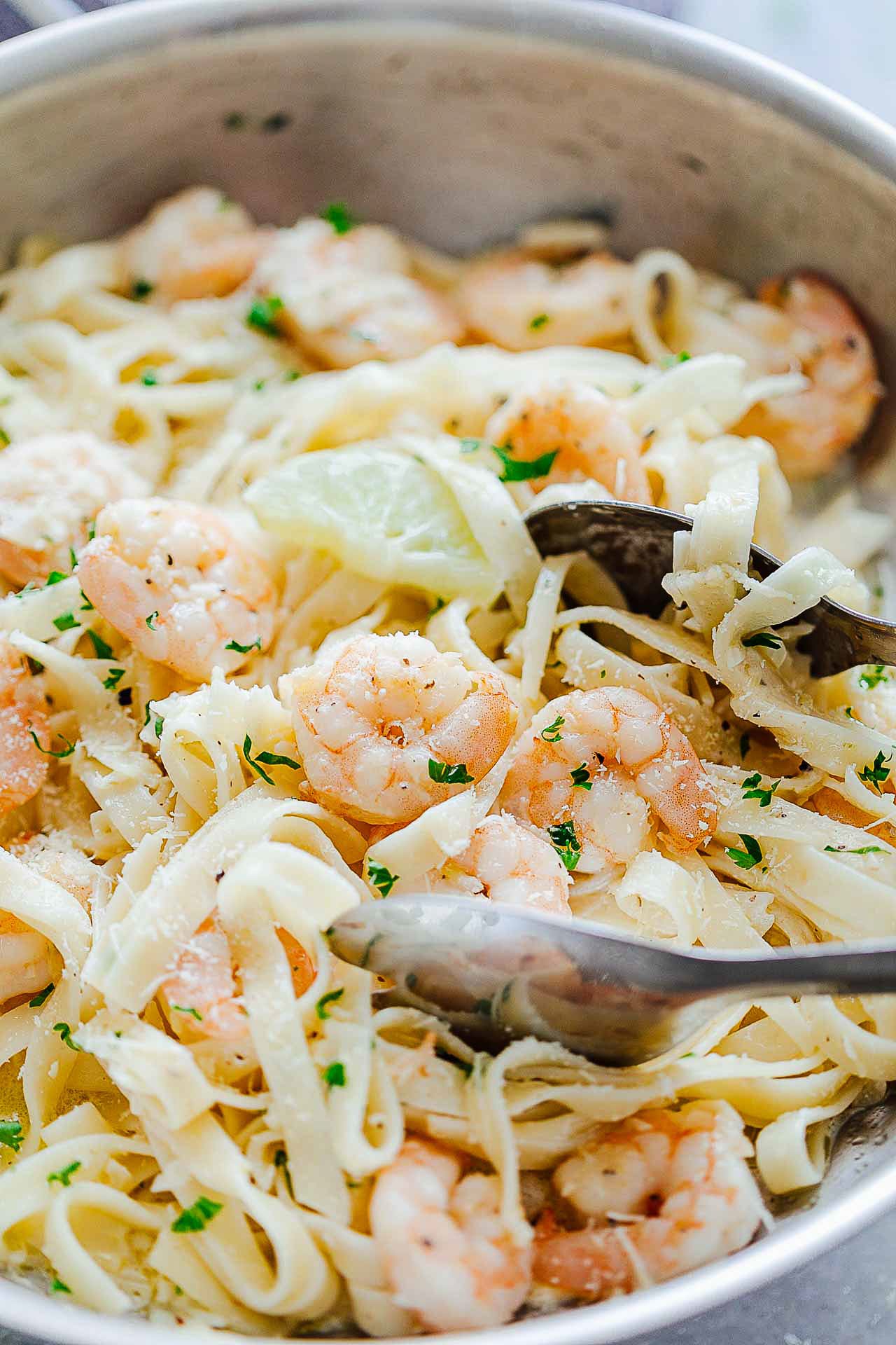 Creamy Butter Garlic Shrimp Pasta (My Food Story) | Playful Cooking