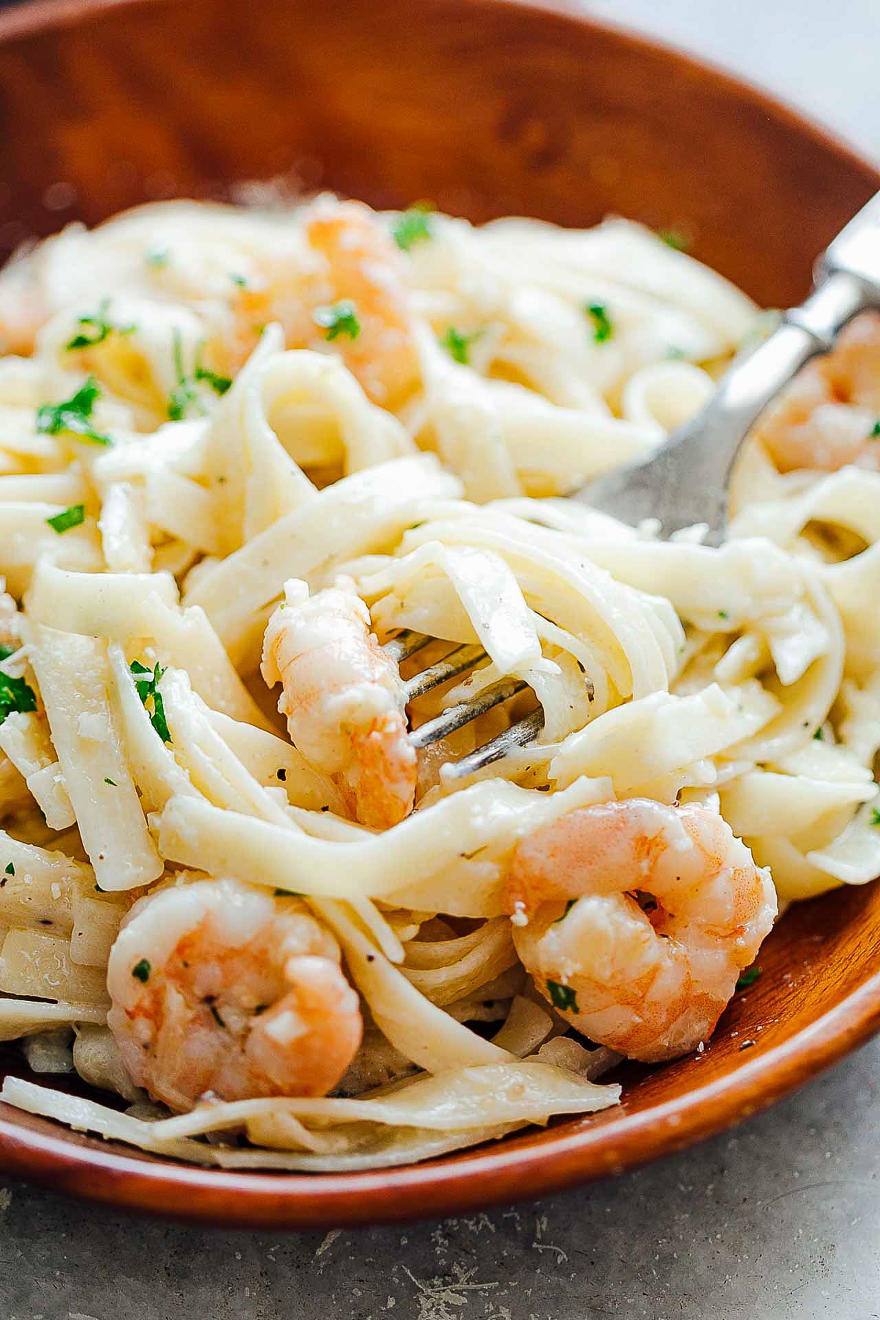 Creamy Butter Garlic Shrimp Pasta (My Food Story) | Playful Cooking